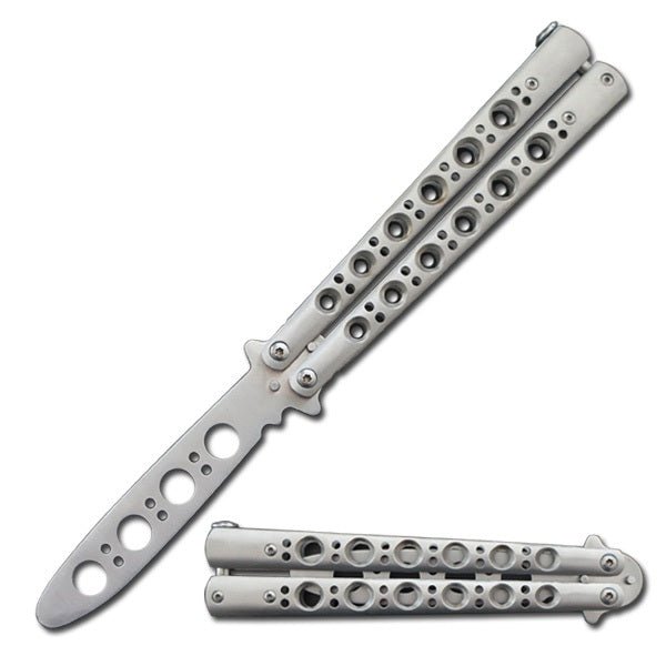 Silver Skeleton Stainless Steel Butterfly Trainer