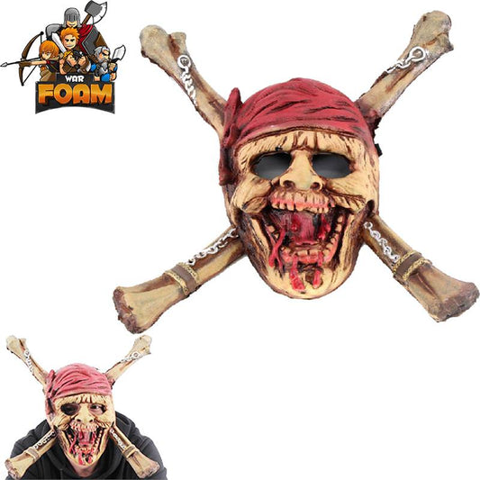 Undead Pirate Skull CrossBones Mask For Cosplay Halloween Masquerade