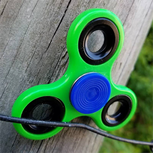 Green Stress Relief Hand Spinner & Fidget Tri-Spinner