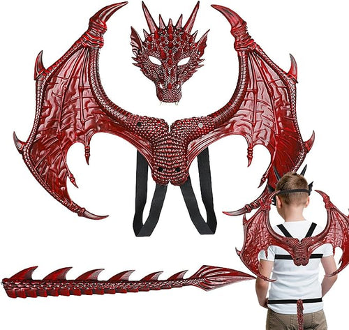 Dragon Wings, Tail and Mask Costume Dress Up Set - Full Cosplay Set - AstroBlades